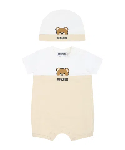 Moschino Jumpsuit And Hat Set In Nude
