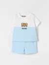 Moschino Logo-print Shorts Set In Sky Blue