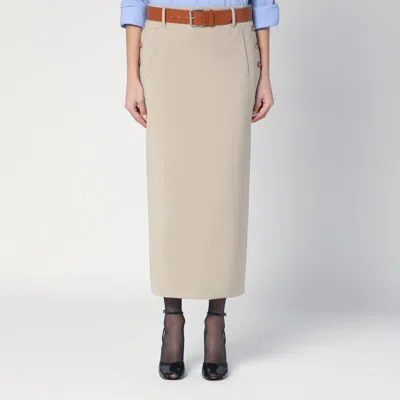 MOSCHINO JUPE WITH BEIGE WOOL SKIRT