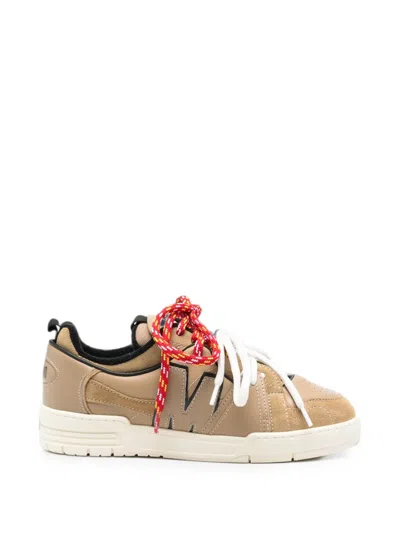 Moschino Kevin Panelled Sneakers In Brown