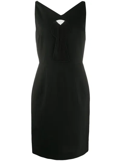 Moschino Elegant Pencil Dress With Back Zip Closure In Black