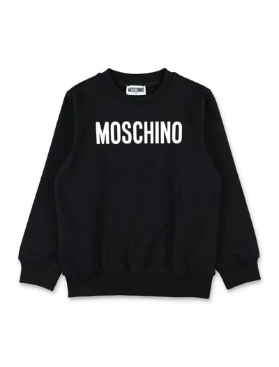 Moschino Kid - Cotton Logo Sweatshirt In Black