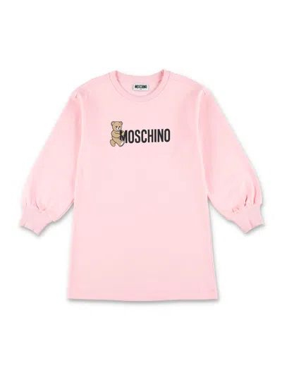 Moschino Kid - Sweatshirt Mini Dress In Pink
