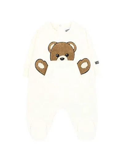 Moschino Kid Babygrow In White