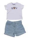 Moschino Kid Camicetta M/c+shorts In Multi