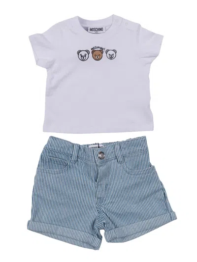 Moschino Kid Camicetta M/c+shorts In Multi