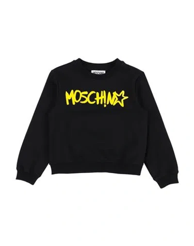 Moschino Kid Babies'  Girocollo M/l Toddler Girl Sweatshirt Black Size 6 Cotton, Elastane