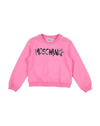 Moschino Kid Babies'  Girocollo M/l Toddler Girl Sweatshirt Pink Size 6 Cotton, Elastane