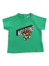 MOSCHINO KID GREEN T-SHIRT WITH LOGO