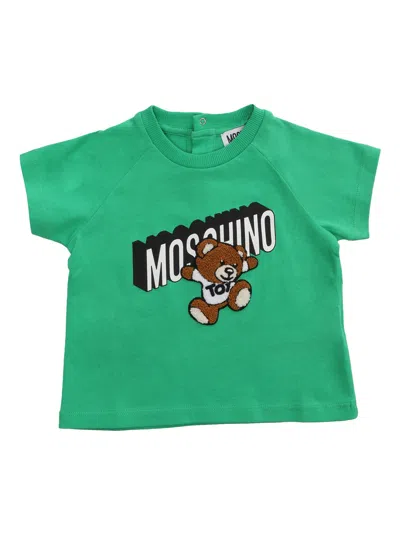 Moschino Kid Green T-shirt With Logo