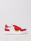 Moschino Kid Kid Leather Sneakers In White
