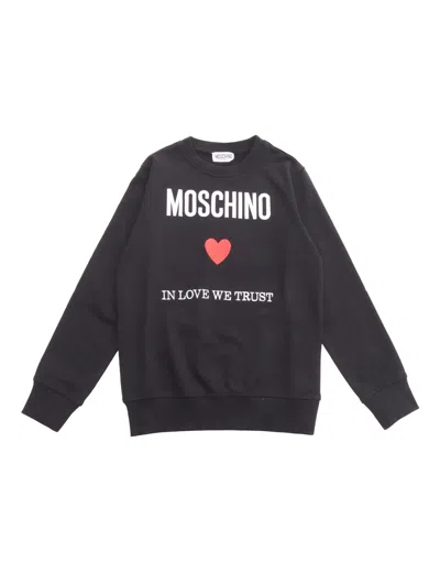 Moschino Kid Kids' Moschino Sweatshirt With Logo In Black