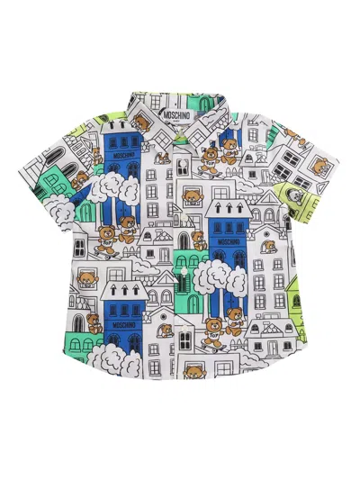 Moschino Kid Shirt With Prints In Multi