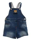 MOSCHINO KID SHORT DENIM DUNGAREES