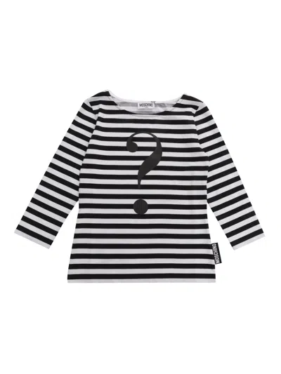 Moschino Kid Kids' Striped Sweater In White