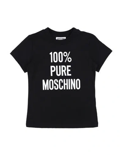 Moschino Kid Babies'  T-shirt M/c Toddler Girl T-shirt Black Size 6 Cotton