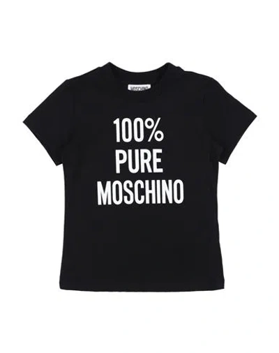 Moschino Kid Babies'  T-shirt M/c Toddler Girl T-shirt Black Size 5 Cotton