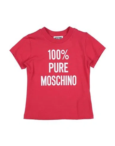 Moschino Kid Babies'  T-shirt M/c Toddler Girl T-shirt Red Size 6 Cotton