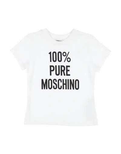 Moschino Kid Babies'  T-shirt M/c Toddler Girl T-shirt White Size 6 Cotton