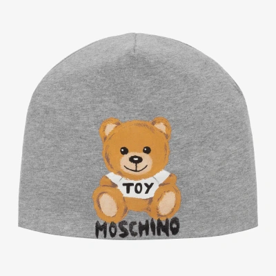 Moschino Kid-teen Babies' Grey Cotton Logo Hat