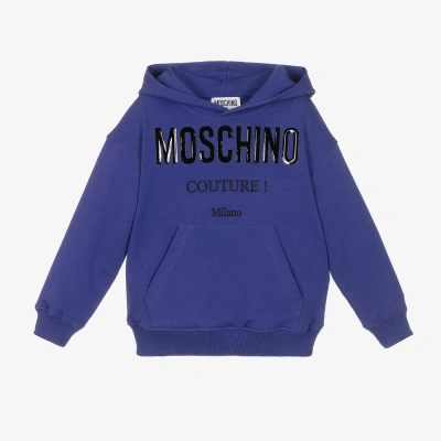 Moschino Kid-teen Babies' Purple Cotton Logo Hoodie