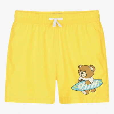 Moschino Kid-teen Teen Boys Yellow Swim Shorts