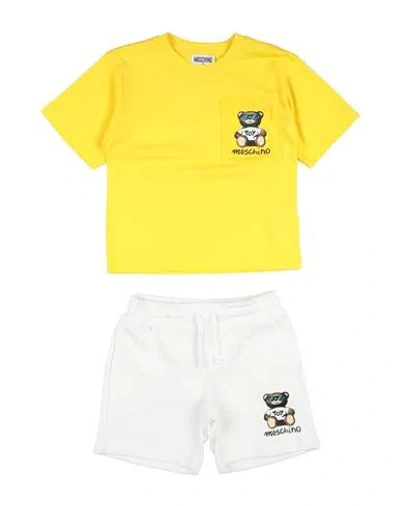 Moschino Kid Babies'  Toddler Boy Co-ord Yellow Size 5 Cotton