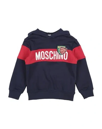 Moschino Kid Babies'  Toddler Boy Sweatshirt Navy Size 6 Cotton In Blue