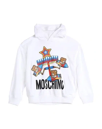 Moschino Kid Babies'  Toddler Boy Sweatshirt White Size 4 Cotton, Elastane