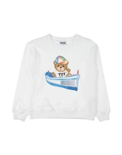 Moschino Kid Babies'  Toddler Boy Sweatshirt Light Grey Size 5 Cotton, Elastane In White