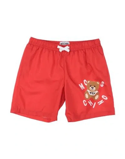Moschino Kid Babies'  Toddler Boy Swim Trunks Red Size 6 Polyester