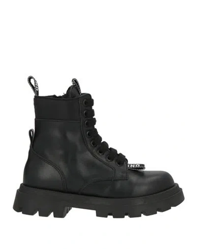 Moschino Kid Babies'  Toddler Girl Ankle Boots Black Size 9c Leather