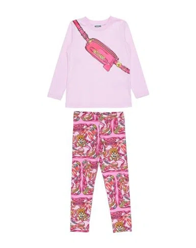 Moschino Kid Babies'  Toddler Girl Co-ord Pink Size 6 Cotton, Elastane