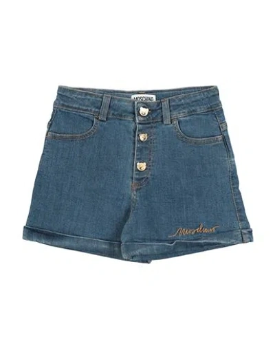 Moschino Kid Babies'  Toddler Girl Denim Shorts Blue Size 6 Cotton, Elastane
