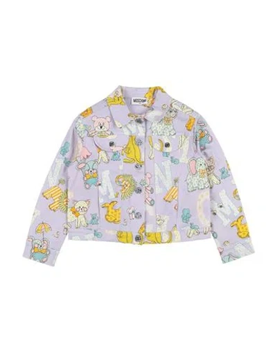 Moschino Kid Babies'  Toddler Girl Jacket Lilac Size 6 Cotton, Elastane In Purple