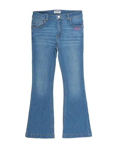 Moschino Kid Babies'  Toddler Girl Jeans Blue Size 6 Cotton, Elastane, Polyester