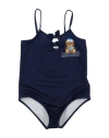 Moschino Kid Toddler Girl One-piece Swimsuit Midnight Blue Size 5 Polyester, Elastane In Blue