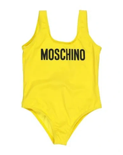 Moschino Kid Babies'  Toddler Girl One-piece Swimsuit Yellow Size 6 Polyester, Elastane