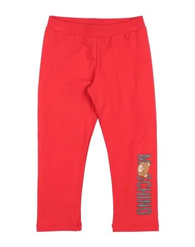 Moschino Kid Babies'  Toddler Girl Pants Tomato Red Size 3 Cotton, Elastane