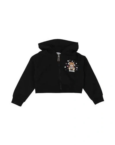 Moschino Kid Babies'  Toddler Girl Sweatshirt Black Size 6 Cotton, Elastane