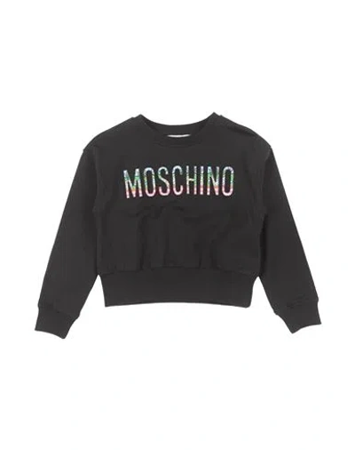 Moschino Kid Babies'  Toddler Girl Sweatshirt Black Size 6 Cotton, Elastane, Polyester