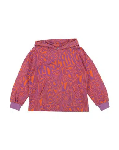 Moschino Kid Babies'  Toddler Girl Sweatshirt Orange Size 6 Cotton, Elastane