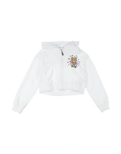 Moschino Kid Babies'  Toddler Girl Sweatshirt White Size 5 Cotton, Elastane