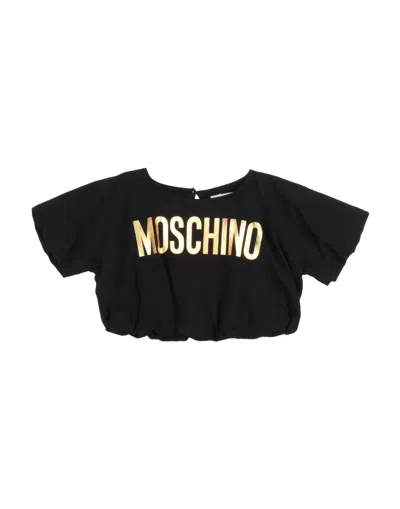 Moschino Kid Babies'  T-shirts In Black