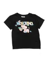 Moschino Kid Babies'  T-shirts In Black