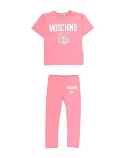Moschino Kid Babies'  Toddler Girl Tracksuit Coral Size 6 Cotton, Elastane In Red