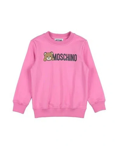 Moschino Kid Babies'  Toddler Sweatshirt Fuchsia Size 6 Cotton, Elastane In Pink