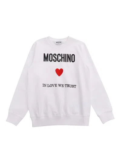 Moschino Kid White Sweatshirt
