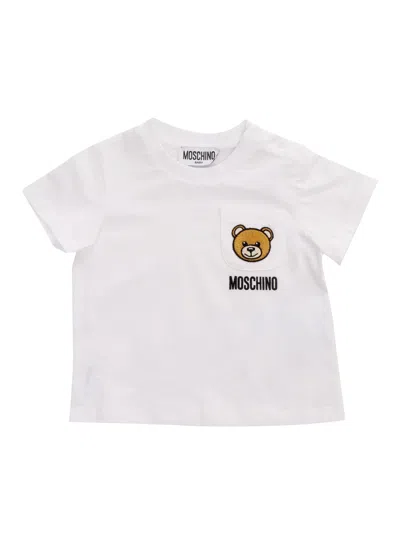 Moschino Kid White T-shirt With Logo