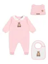 Moschino Kids Baby Bear Set In Pink